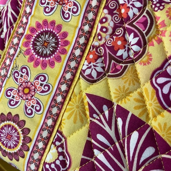 Vera Bradley Bali‎ Gold Table Hard Case Holder With Shoulder Strap Zip Up - Picture 4 of 12